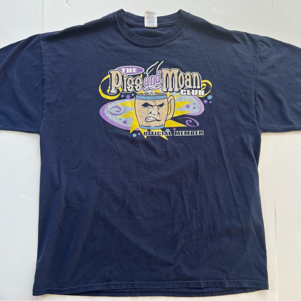 Retro Y2K Piss and Moan Club Official Member T-shirt